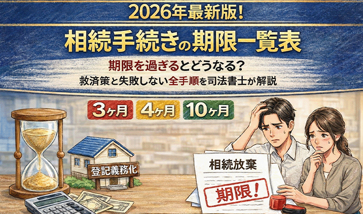 【2026年最新版】相続手続きの期限一覧表|期限を過ぎるとどうなる?救済策と失敗しない全手順を司法書士が解説