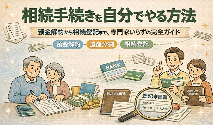 相続手続きを自分でやる方法|預金解約から相続登記まで、専門家いらずの完全ガイド