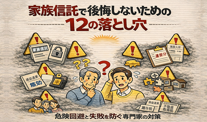 家族信託で後悔しないための12の落とし穴|危険回避と失敗を防ぐ専門家の対策