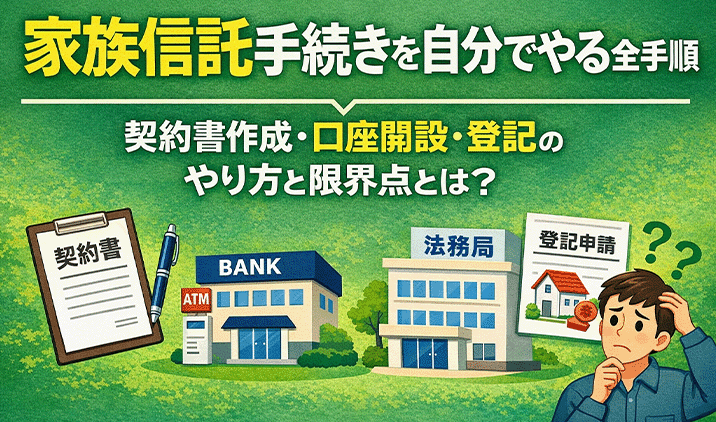 家族信託手続きを自分でやる全手順|契約書作成・口座開設・登記のやり方と限界点とは?