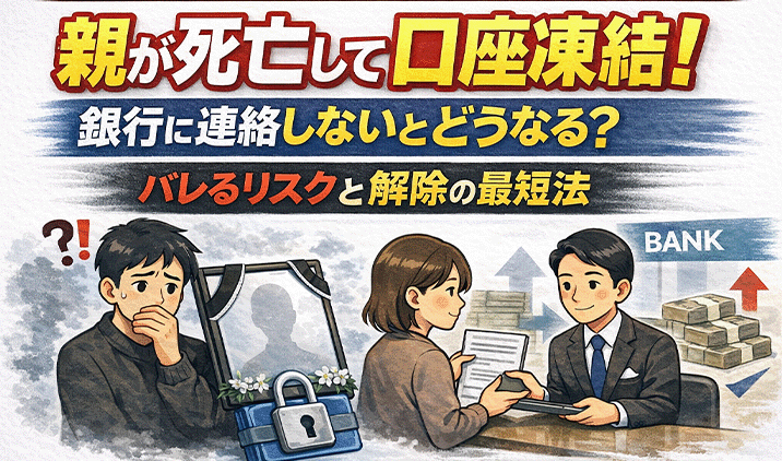親が死亡して口座凍結!銀行に連絡しないとどうなる?バレるリスクと解除の最短法