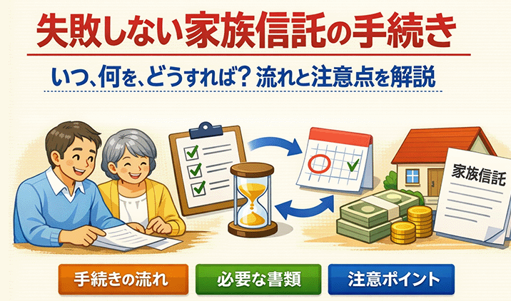 失敗しない家族信託の手続き|いつ、何を、どうすれば?流れと注意点を解説