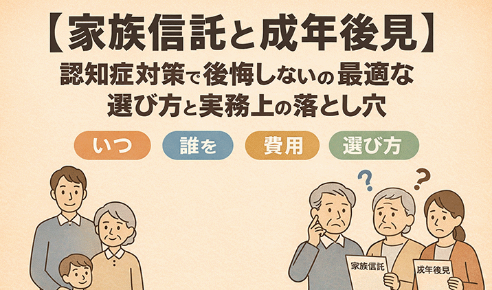 【家族信託と成年後見】認知症対策で後悔しないための最適な選び方と実務上の落とし穴