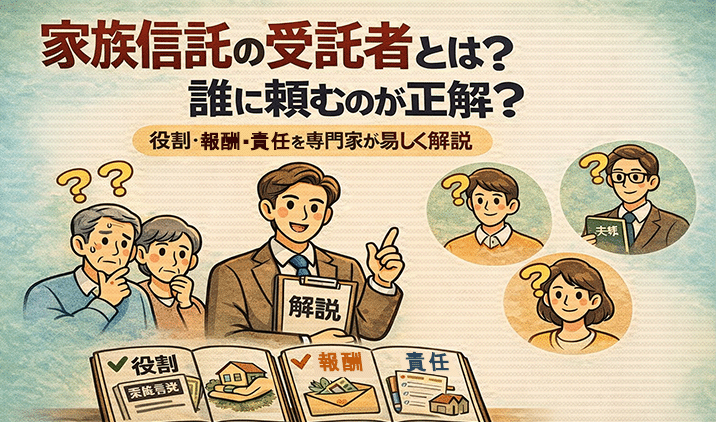 家族信託の受託者とは?選び方、資格、報酬、業務、責任を詳しく解説